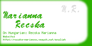 marianna recska business card